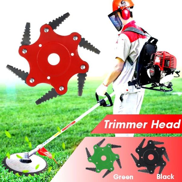 

2020 6 teeth brush cutter blade trimmer metal blades trimmer head 65mn garden grass head for lawn mower