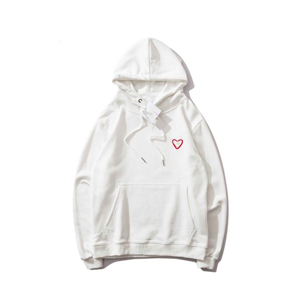 

luxury heart mens designer hoodie trend private custom hoodies classic small red heart logo cotton comfortable casual fashion sweatshirt, Black