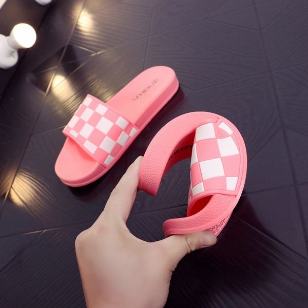 

women's slippers korean-style summer indoor home household bathroom bath anti-slip soft-sole nursing students a- line sandals, Black