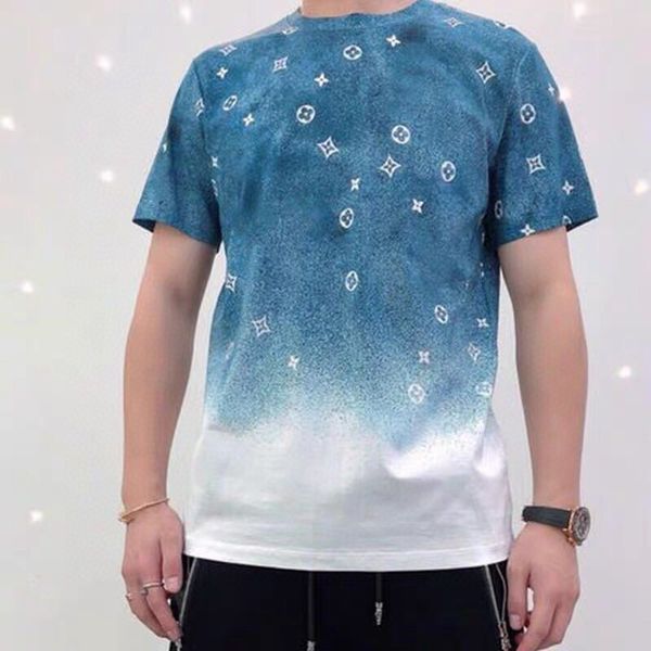 

2020 new summer t-shirt men's and women's fashion color contrast design short sleeve round neck fabric soft comfortable breathable, White