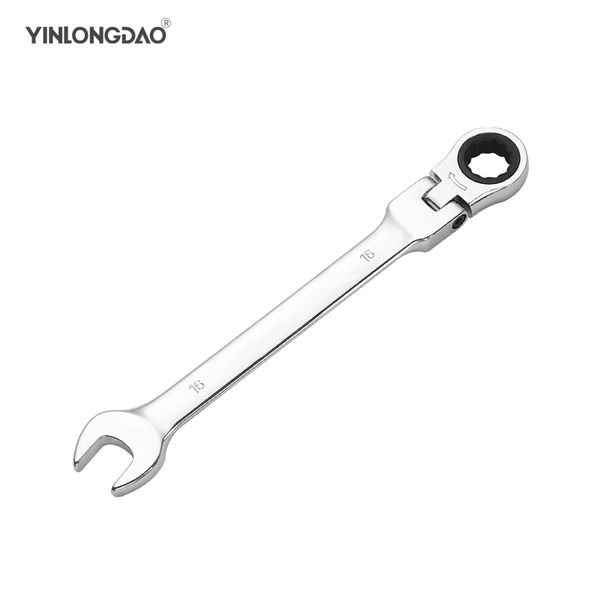 

1pc adjustable ratchet wrench 8-19mm wrenches hand tools chromed gear spanner flexible head combination ratcheting action wrench