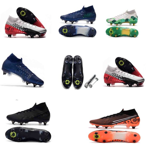 

2020 mens soccer shoes fury cr7 mercurial superfly 7 elite sg-pro ac soccer cleats outdoor football boots mercurial superfly vi 360 elite