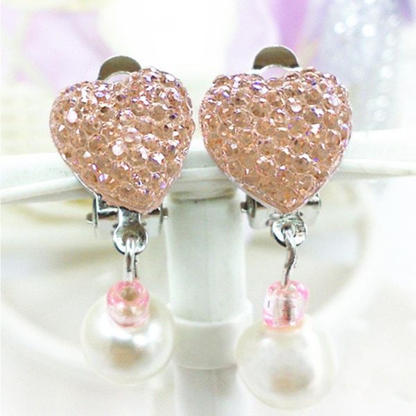 

new ear clip soft cushion invisible ear hanging clip no piercing earring for children kids, Silver