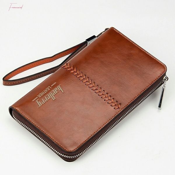 

wallet men leather high men clutch wallet men coin purses card holder women male wrist strap wallet, Red;black