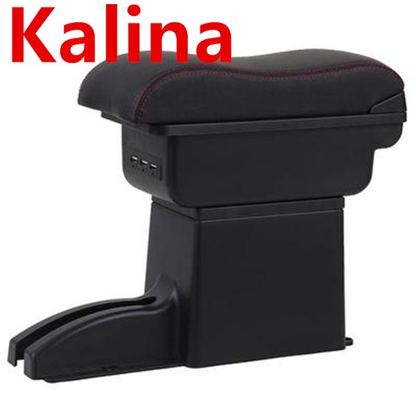 

for kalina armrest box double layer with usb car central armrest storage box accessories