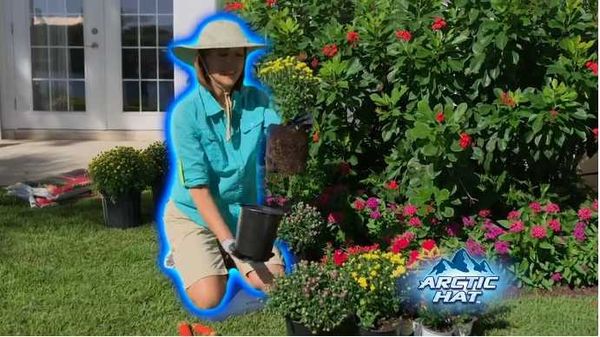 

meihuida summer wide brim sun hat uv protection arctic cap hat cooling cap sunscreen hydro cooling bucket, Blue;gray