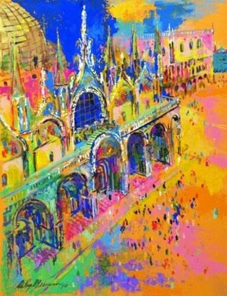 

leroy neiman - piazza de san marco home decor handpainted &hd print oil painting on canvas wall art canvas pictures 191102