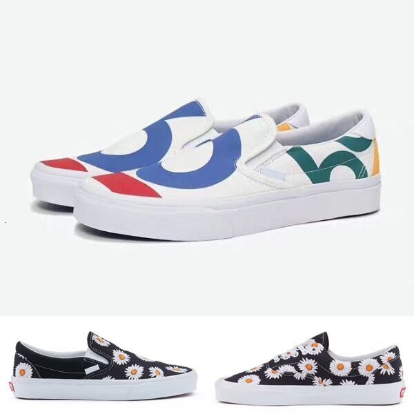 

2019 new era 1966 nice chrysanthemum old skool designer cavnas sneakers womens men low cut skateboard casual skate shoes 35-10