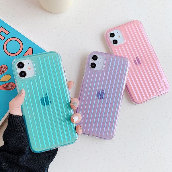 

internal stripe phone case for iphone 11 pro max xr xs max 7 8 plus x glitter candy shockproof soft back cover coque