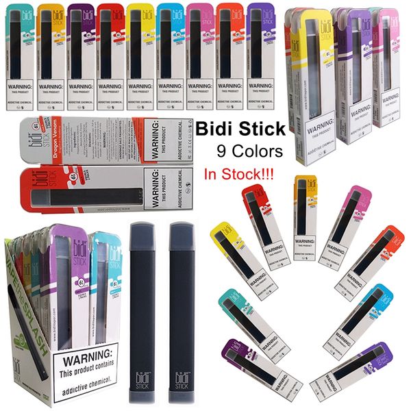 

Bidi Stick Disposable Pod Device Starter Kits Vape Cartridges 1.4ml 280mAh Battery Vaporizer Ecigs 9 Colors Cartridge Pre-Filled Empty Pod
