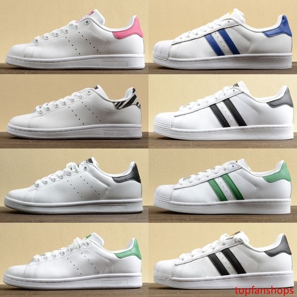 

fashion stan smith core black sneakers white green white blue skateboarding shoes stars flats mens womens designer shoes 36-44
