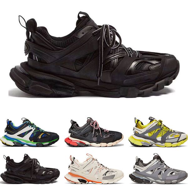 

r release 3.0 tess s paris track mens gomma maille for women triple s sports sneaker casual shoes authentic size 35-45, Black