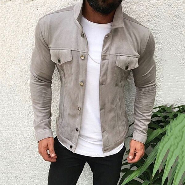 

new men's fashion casual jackets classic western style trucker solid jacket coat size m-3xl, Black;brown