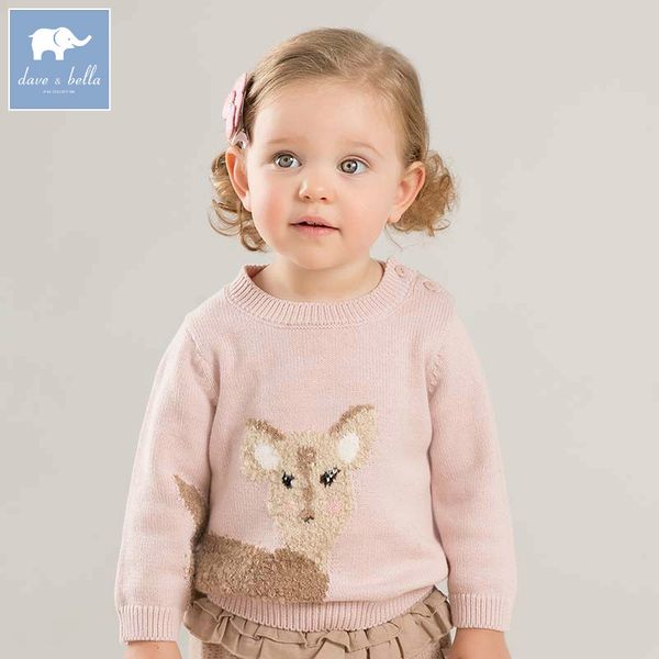 

db8256 dave bella autumn knitted sweater infant baby girls long sleeve pullover kids toddler children knitted sweater, Blue