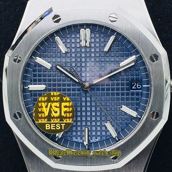 

vsf version royal series 15500st.oo.1220st.01 blue dial cal.4302 automatic mechanical mens watch 904l steel case strap designer watches, Slivery;brown