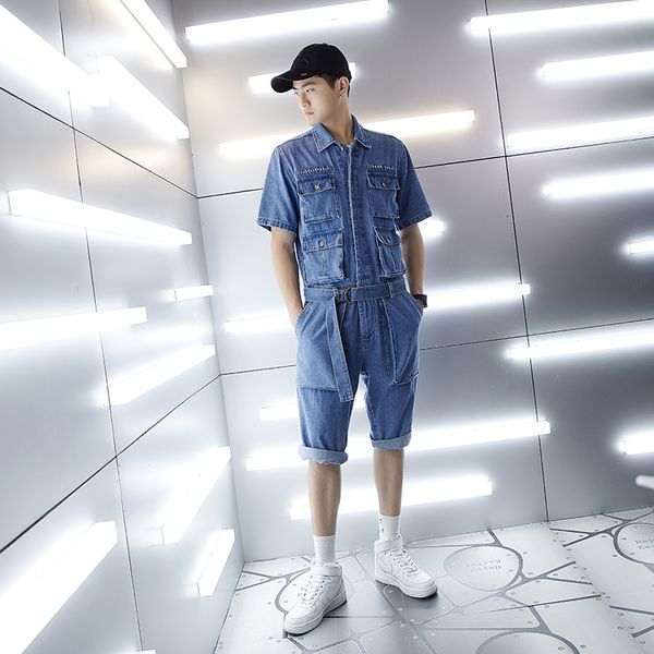 

men rompers boys cargo pants safari style male jumpsuits men bodysuit 95% cotton m  xl xxl black orange khaki