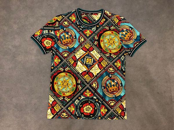 

19ss italy whole body totem print brand t-shirt fashion mens cn designer women luxury shirt t shirt casual tee handbag tag top, White;black