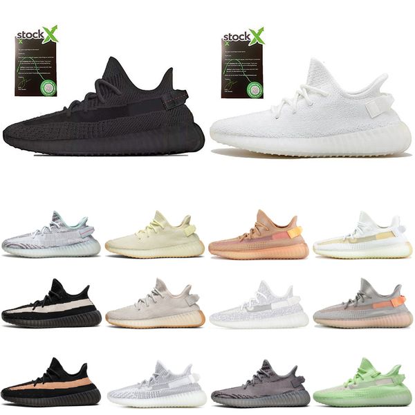 

kanye west v2 classic breathable sports running shoes stock x cloud white black clay 19 colors you can choose your size 36-47 01, White;red