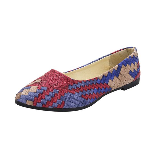 

new spring women mixed colors flats fashion female pretty casual pointy toe flat slip on shoes woman loafers #40, Black
