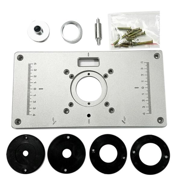 

wsfs 1pc/set new 700c aluminum plate insert rings wood router table for woodworking trimmers routers diy engrving machine