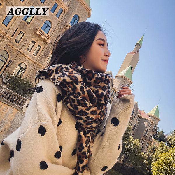 

femme fashion women long winter blanke leopard printed shawl all-match lady warm soft cashmere scarf thicken shawls scarves a52 t191213, Blue;gray
