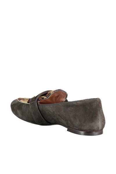 

pearl genuine leather brown women 's shoes 120117346308, Black