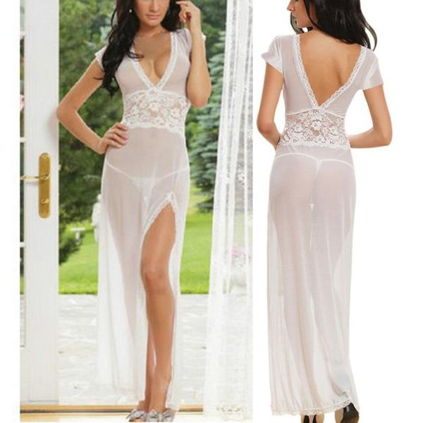 

ночная рубашка женщины длинные сетки дамы сексуальные кружева ночное платье ночные рубашки v-образным вырезом ночная рубашка кружева пижамы, Black;red