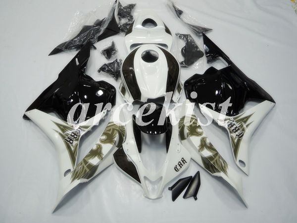 

4 gifts new abs full fairings kits fit for honda cbr600rr f5 2009 2010 2011 2012 09 10 11 12 bodywork set white black gloss