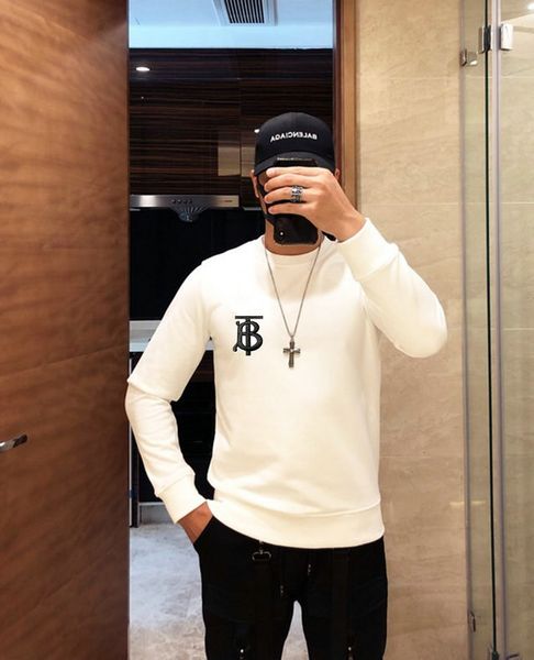 

20ss burberri mens designer hoodie luxury letter embroidery brand logo fashion pullover casual comfort sports sweatshirts, White;black