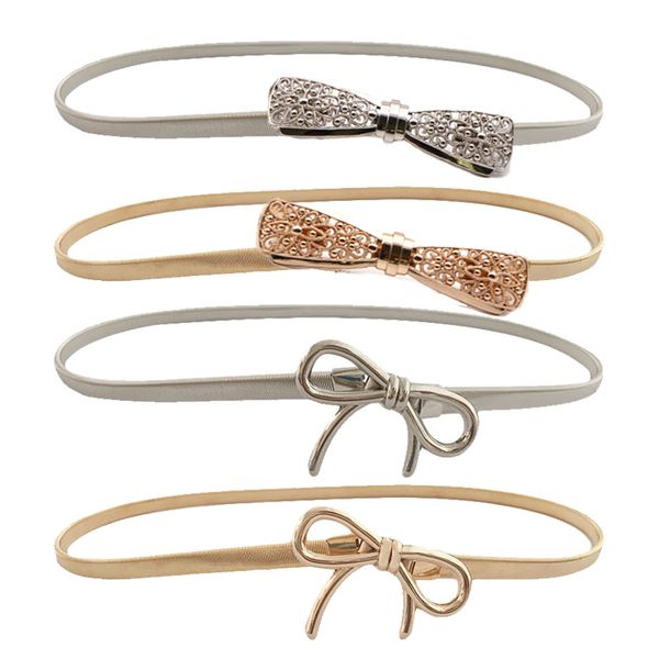

gold silver elastic belt for women flower leaf ladies waist belts for dresses stretch skinny metal female belt elastische riem