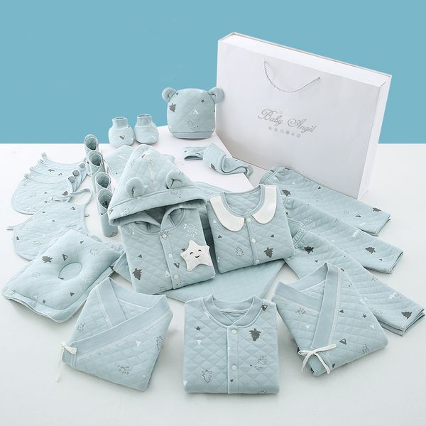 

18pieces/0-3months spring autumn newborn baby clothing 100%cotton kids clothes suit infant boys girls clothing set, White