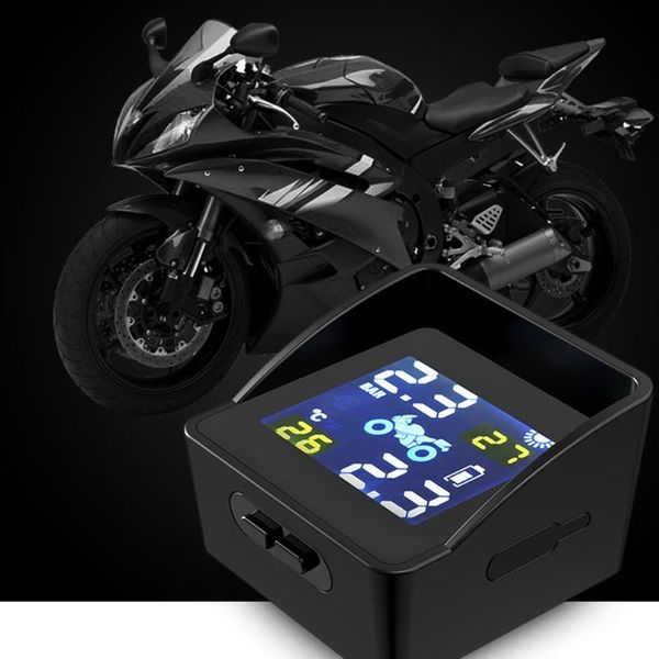 

motorcycle tpms smart tire pressure monitoring system solar power digital lcd display moto alarm systems tire pressure