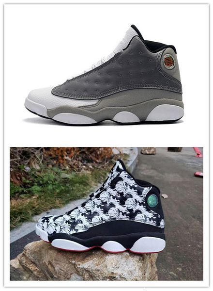 

new 13s xiii atmosphere grey low men basketball shoes sports sneakers trainers 2020 size 7-13, Black