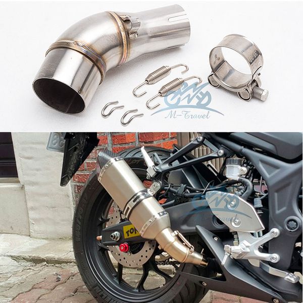 

motorcycle exhaust link pipe middle pipe r3 exhaust r25 link mt03 muffler mt03 fit for 51mm inlet