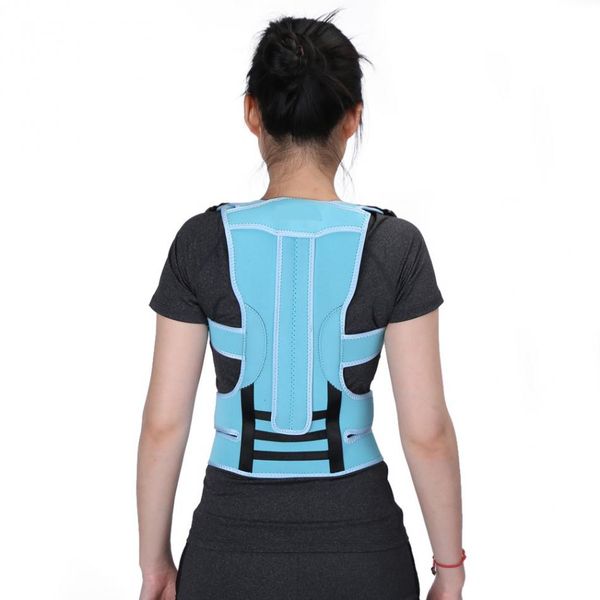

jorzilano corset lumbar back posture correction spine support belt orthopedic back support brace corrector for men women, Black;blue