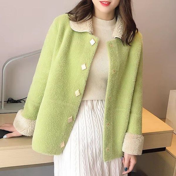 

women 2020 spring autumn knit sweater casual coat female long sleeve casual cardigan sweater imitation mink cashmere outwear g16, White