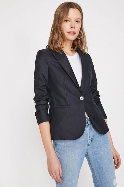 

koton women gray jacket 9kak52756uw, Black;brown