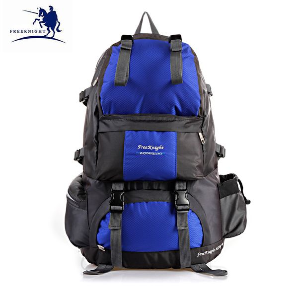 

new arrival 50l outdoor climbing hiking backpacks waterproof camping backpack quality sport large travel bag men women 15 colors