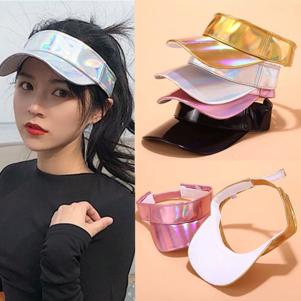 

summer hat sun visor party hat clear plastic sunscreen cap -opk, Blue;gray