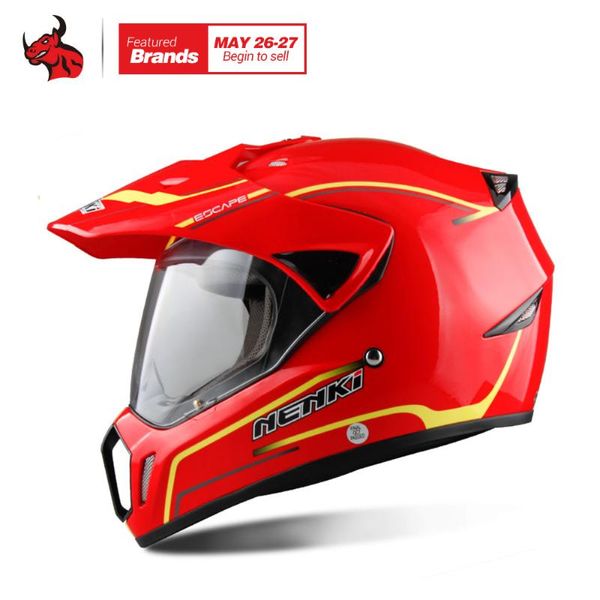 

nenki motorcycle helmet men motocross helmet red moto full face motorbike touring racing casco moto capacetes dot