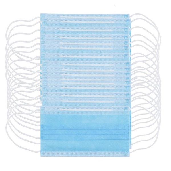 

dhl ship foldable face3ply non woven facewith earloop blue color masks for safety and air sleep mask pollution 50 1pcs bag mqhv