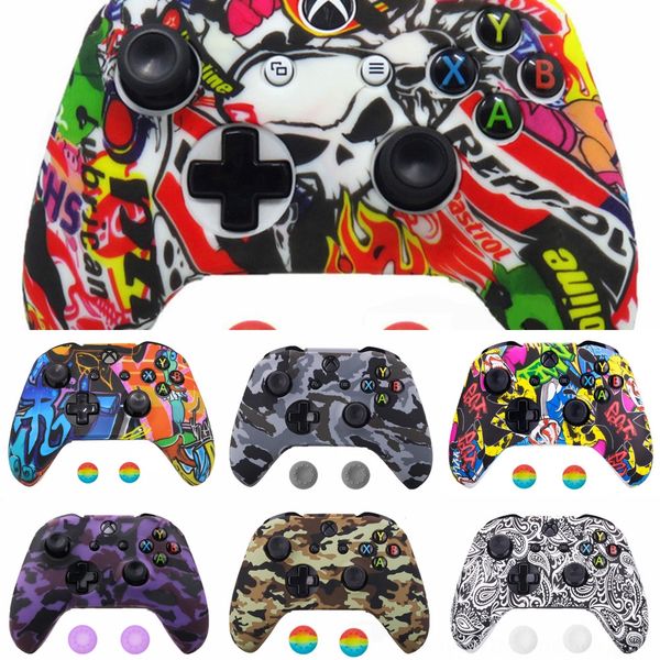 

b2x8i silicone protective skin case for xbox transfer x s controller protector water one printing camouflage cover grips caps