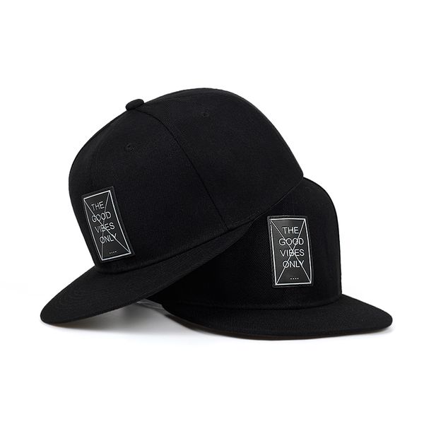 

the good vibes only leather embroidered baseball cap fashion cotton hat outdoor sport sunhats hip hop snapback caps, Blue;gray