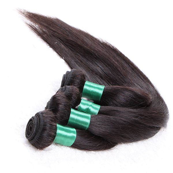 

unprocessed straight wave virgin brazilian hair weave, raw human hair bundles with natural color,100g/bundle &4 bundle one lot, dhl, Black