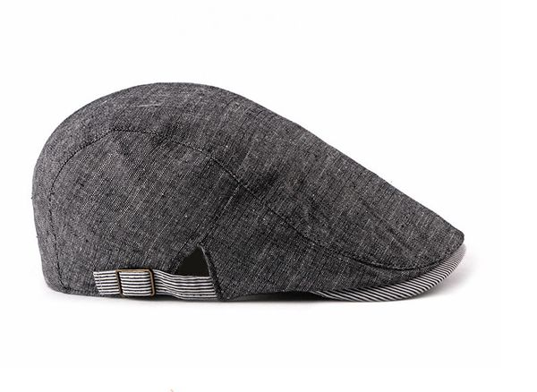 

мода газетчик шапка мужская классический сплошной цвет гольф плоские козырьки шляпы черный темно синий бежевый серый, Blue;gray
