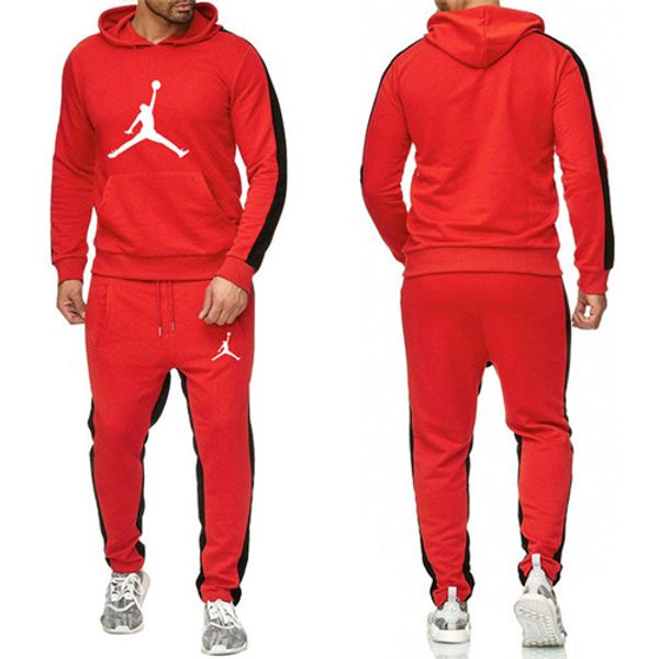 

s1 mens tracksuit fashion 19jordon designers hoodies+pants 2 piece sets solid color brand outfit suits 2019 tracksuits for mens, White