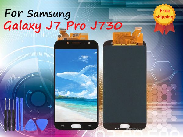 

super amoled for samsung galaxy j7 pro j730 j730f lcd screen display with touch screen digitizer panel assembly with 12 months warranty