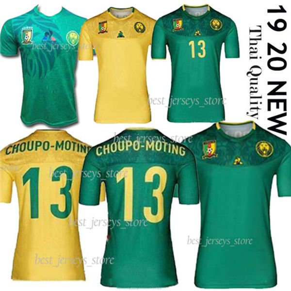 

Thailand 2019 Cameroon Soccer Jersey 19/20 Cameroon Home Blue 9 Eto'o 10 ABOUBAKAR Soccer Shirt National Team Football uniform