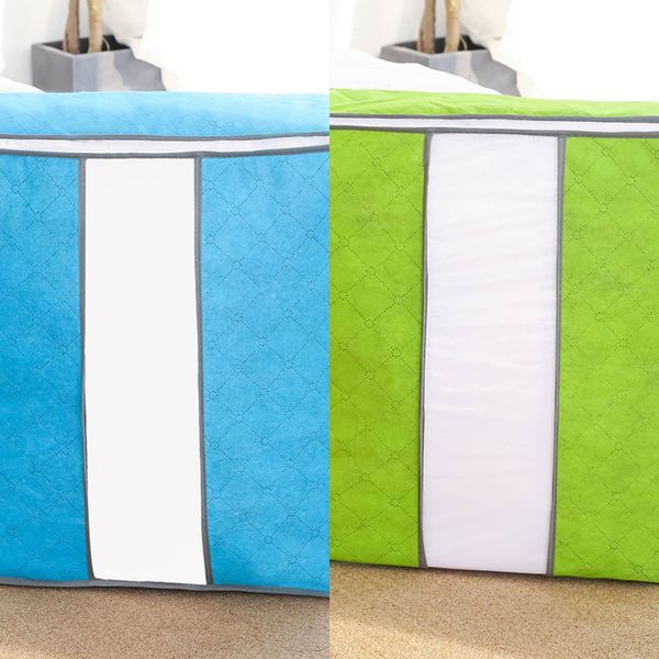 

lzpmi thickened household dustproof and moisture-proof quilt clothes packaging non-woven packing storage bag window portable non-woven fabri