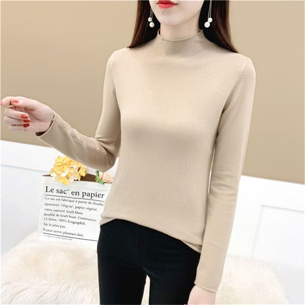 

casual solid o-neck korea fashion warm knitted sweater pullover autumn knitwear sueter mujer long sleeve women new 2019 woman, White;black